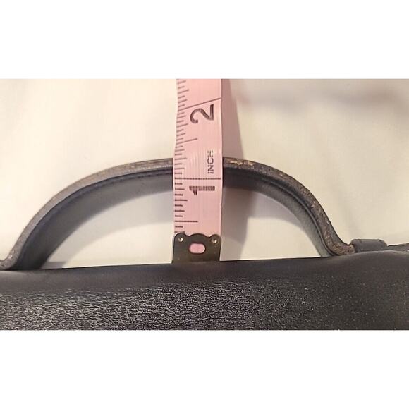 Vintage Coach Black Leather Briefcase Tote Laptop Bag Document Holder - Picture 12 of 16